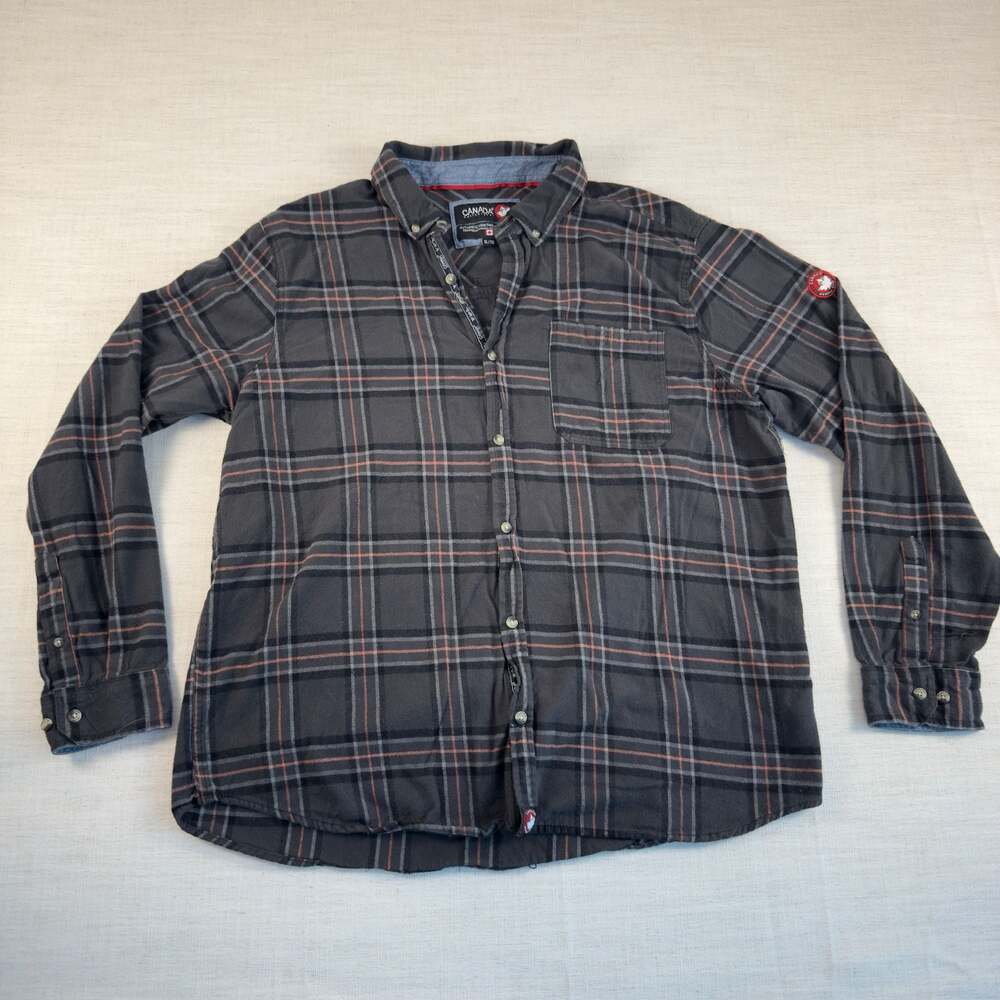 Canada Weathergear Plaid Flannel Button Down‎ Shirt Size XL